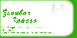zsombor kopcso business card