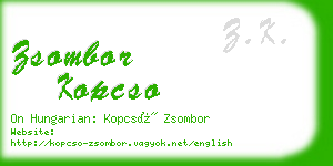 zsombor kopcso business card